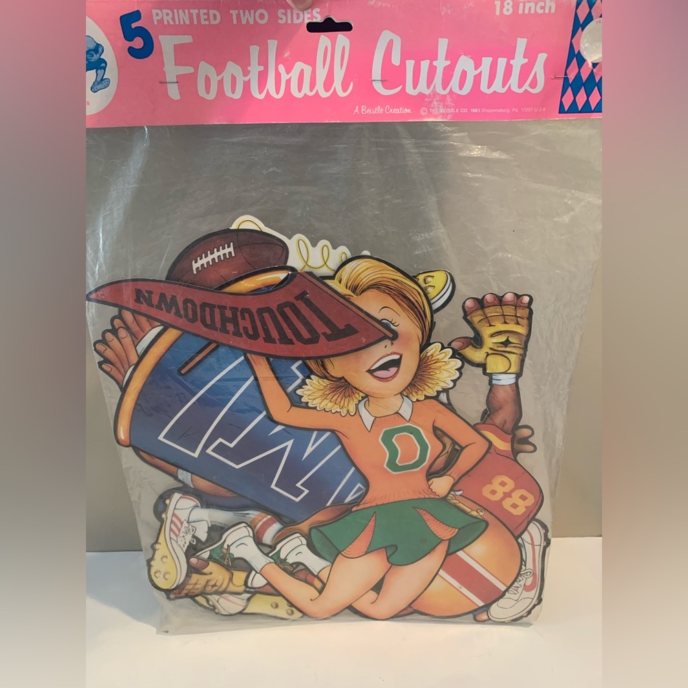 Vintage Football Cutouts Made In USA